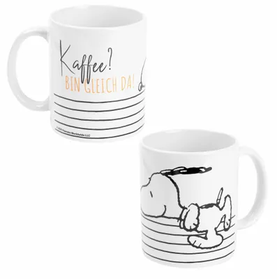 Snoopy-Kaffeetasse aus Keramik, weiß, 320 ml