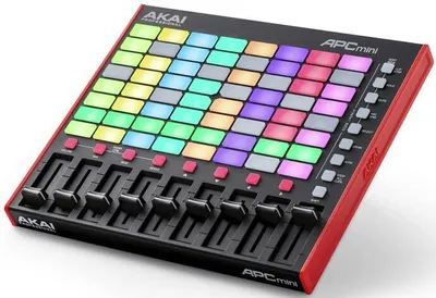 Obrázok produktu pre Akai Professional APC Mini MK2 - USB MIDI pad kontrolér na spúšťanie klipov s Ableton Live Lite, 64 RGB padov, režimy pre bicie a noty a MIDI mixér
