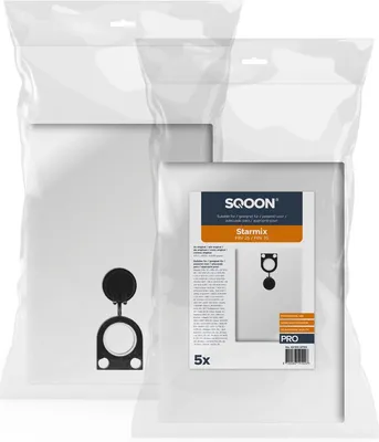 Productafbeelding van SQOON®  Stofzuigerzakken PRO Geschikt voor Starmix FBV 25 / 35 & Dibo 411231 - 5 Stuks