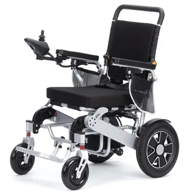 Productafbeelding van Lichtgewicht, opvouwbare elektrische rolstoel, 12 Ah accu, tot 150 kg, zitbreedte 47 cm