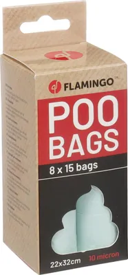 Produktbild von Flamingo Kotbeutel Basic Pastell grün - 8 x 15 Beutel