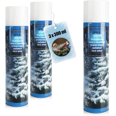 Produktbild von com-four® 3x Kunstschnee - Spraydose mit Dekoschnee - Schneespray zum Dekorieren zu Weihnachten