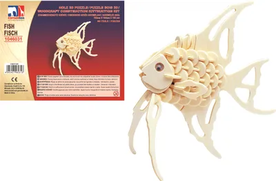 Produktbild von Holz 3D Puzzle - Fisch