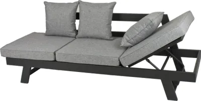 Produktbild von Garden Pleasure Loungesofa Donna hellgrau, anthrazit Metall, 7-teilig