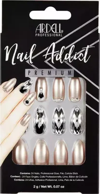Produktbild von Ardell | 28 Tips - Künstliche Nägel - |Beige, Braun| - Größe L - Tips - Nagelkleber - Champagne Ice - Komplettset