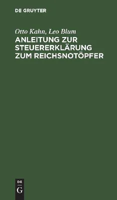 Produktbild von Anleitung zur Steuererklärung zum Reichsnotöpfer