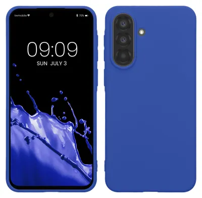 Produktbild von kwmobile Hülle für Samsung Galaxy A37 5G TPU Case - Handyhülle unterstützt kabelloses Laden, flexible Schutzhülle, gummiertes Cover in Baltik Blau