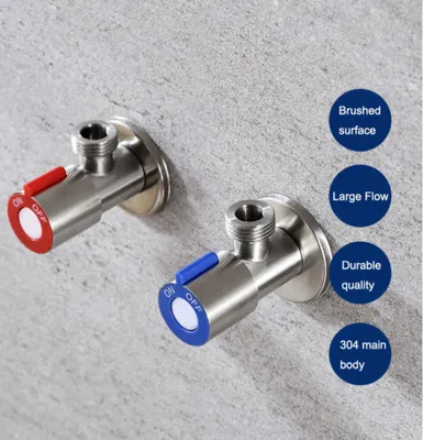 Produktbild von 2 Stück Eckventil Waschbecken Wandanschluss Regulierventil 1/2" Kugelventil