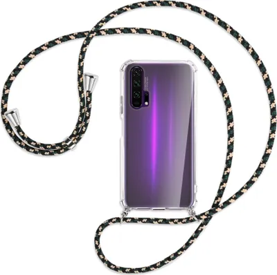 Produktbild von Handykette Backcover-Schutzhülle mit Band (Metall silberfarben) für Honor 20 Pro - camouflage