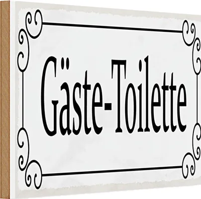 Produktbild von Holzschild Hinweis 30x20cm Gäste-Toilette