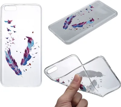 Produktbild von Henna Cover für Xiaomi Mi 6 Case Schutz Hülle Silikon Federn Bunt