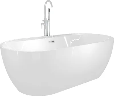 Produktbild von freistehende Badewanne Wanne F29 180x90cm Whirlpool Luft & Wasser mit Armatur AF02