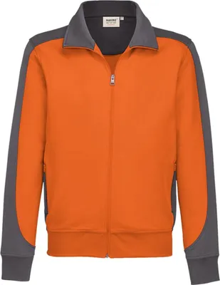 Image de HAKRO Sweatjacke Contrast MIKRALINAR® orange/anthrazit M