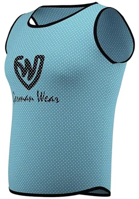 Seitenansicht der German Wear 10er-Pack Fußball-Leibchen in Mittelblau, aus langlebigem, leichtem Mesh mit weichen elastischen Kurzärmeln – einfach zu waschendes Design für Fußball- und Multisport-Training. Jetzt kaufen!