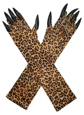 Produktbild von Halloween-Krallenhandschuhe für Damen mit langen Fingernägeln – Katzen- und Wolfs-Cosplay-Kostüm für Bühnenauftritte und Halloween-Partys