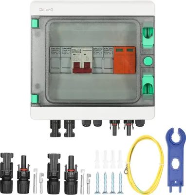 Obrázek produktu pro FV kombinovaný box 2 in 1 out, 32A, IP65 vodotěsný, solární DC kombinovaný box, fotovoltaický ochranný a řídicí systém