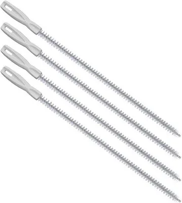 Zdjęcie produktu dla Szczotka do czyszczenia odpływu, nylonowa, 45 cm, biała, 4 sztuki