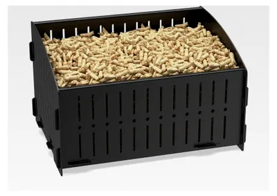 Produktbild von Kleiner Pelletkorb, tragbarer Pelletbrennerkorb für Kamine und Holzöfen, 29,8 x 20,3 x 17 cm