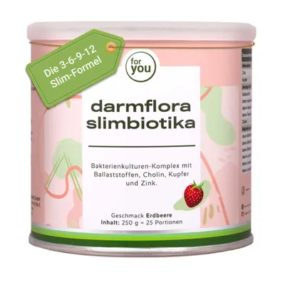 Produktbild von for you darmflora slimbiotika 250g mit 12 Mrd. Bakterien