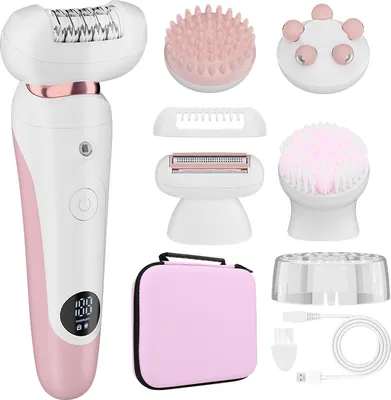 Image de INF Rasoir pour femmes 5-en-1 : Rasoir électrique pour l'épilation des femmes Rose