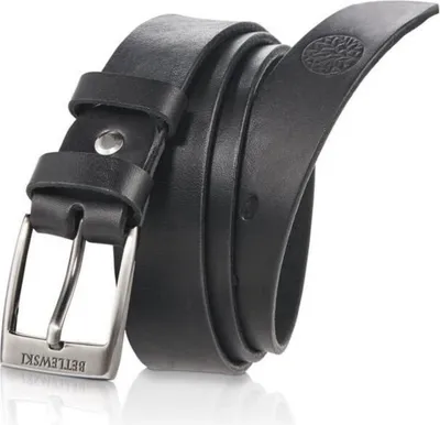 Productafbeelding van LIC30-0-B1 BLACK85 DALLAS: Zwarte lederen riem