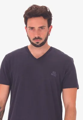 Produktbild von Diesel Herren T-Shirt, Marineblau, 100% Baumwolle, V-Ausschnitt