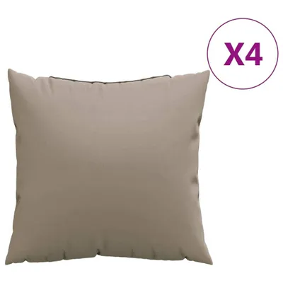 Produktbild von vidaXL Sofakissen 4 Stk. Taupe 50x50 cm Stoff