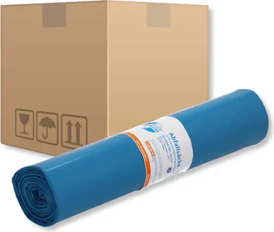 Produktbild von Müllsäcke DEISS Premium Plus 120 L Typ 60 blau 1 Karton Müllbeutel Abfallsack