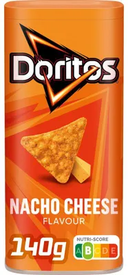 Image de Doritos Nacho Cheese Snack Box 140g – Chips de maïs croustillantes au fromage épicé