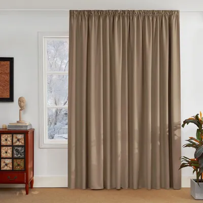 Immagine prodotto di Tende a pacchetto per binari, oscuranti, altezza 260 cm, larghezza 300 cm (confezione da 1), colore cappuccino