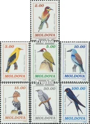 Produktbild von Briefmarken Moldawien 1993 Mi 56-62 (kompl.Ausg.) postfrisch Vögel
