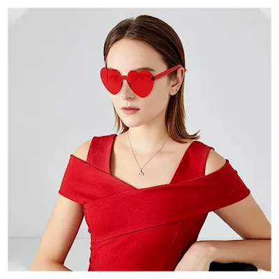 Produktbild von Herzförmige Sonnenbrille, randlos, 5 Stück