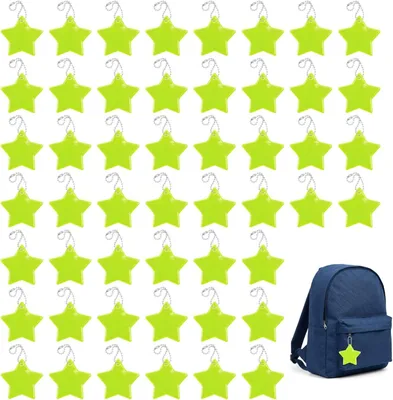 Produktbild von Reflektierende Schlüsselelhang 50 Stück, Sternreflektoren, für Schultaschen