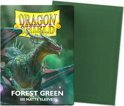 Image de Dragon Shield Standard Matte Sleeves - Forest Green (100 Sleeves)