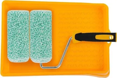 Immagine prodotto di Set da imbianchino professionale da 18 cm - Accessori completi per imbianchini - Rullo e vaschetta - Accessori per imbianchini - Set da imbianchino con rullo
