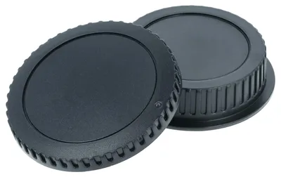Produktbild von vhbw Objektivdeckel-Set kompatibel mit Canon EOS Rebel XTI Kamera - Rück- und Gehäusedeckel Schwarz