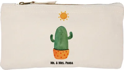Produktbild von Mr. & Mrs. Panda Etui Kaktus Sonne Größe S Klein - Weiß - Geschenk, Kakteen, kosmetiktäschchen, Kulturbeutel, Freundin, Mäppchen, glücklich, Kosmetiktasche, Glück, Pouch