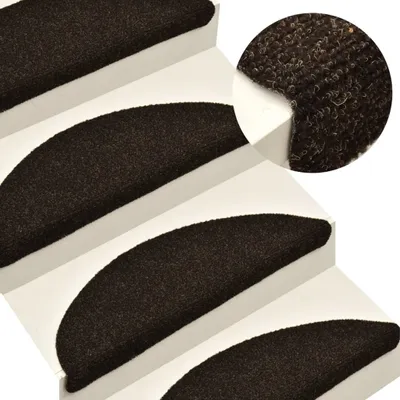 Produktbild von Maison Exclusive Samolepící nášlapy na schody 15 ks tmavě hnědé 56 x 17 x 3 cm