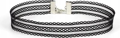 Immagine prodotto di CHOKER Pizzo ricamato Nero Gothic PURSUIT CH09
