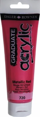 Zdjęcie produktu dla Daler Rowney Graduate Farba akrylowa Metallic Red 120 ml 1 szt.