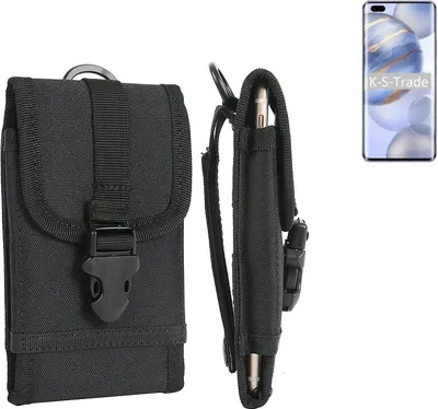 Produktbild von K-S-Trade Holster Handy Hülle kompatibel mit Huawei Honor 30 Pro+ Holster Handytasche Gürtel Tasche Schutz Hülle Robust Outdoor schwarz