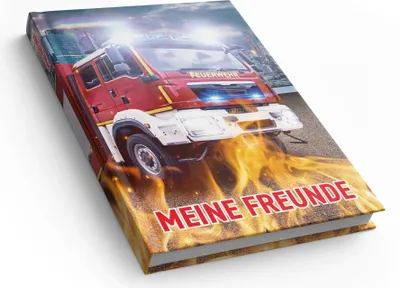 Produktbild von itenga Freundebuch Feuerwehr DIN A5, 88 Seiten 150g Naturpapier