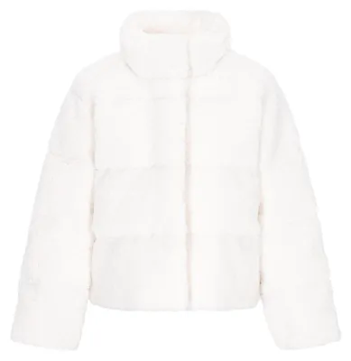 Produktbild von Damen lässige Maritime Jacke reguläre Passform Stehkragen Reißverschluss Weiss S