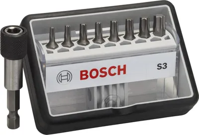 Immagine prodotto di set di punte per cacciavite Robust Line S Extra-Hard 25 mm, 8+1 pz.