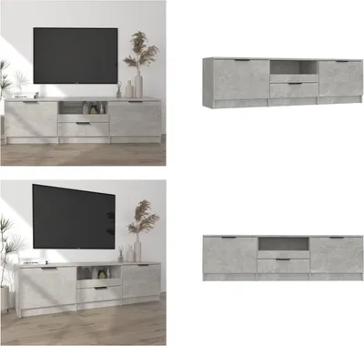 Produktbild von vidaXL TV Schrank Betongrau 140x35x40 cm Holzwerkstoff - TV-Schrank - TV-Schränke - TV-Ständer - TV-Möbel