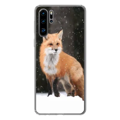 Produktbild von MuchoWow® Handyhülle Schutzhülle Hülle für Huawei P30 Pro Fuchs - Schnee - Winter Silikon Softcase Handy Hülle - Schutzdeckel