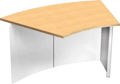Produktbild von Kerkmann Anbautheke Genua gebogen, buche, silber 126,5 x 80,0 x 72,0 cm