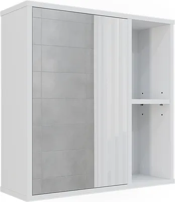 Obrázek produktu pro Koupelnová skříňka se zrcadlem Vicco Leano Bílá 60 x 60 cm, Model 52122