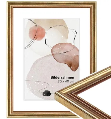 Fotolijst 10x15 cm, Holzrahmen Barockstil, Gold
