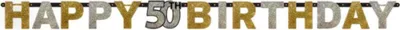Produktbild von Golden 50th Birthday Girlande 2,13m